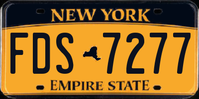 NY license plate FDS7277
