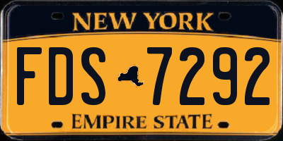 NY license plate FDS7292