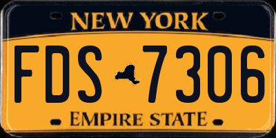 NY license plate FDS7306