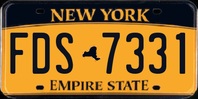 NY license plate FDS7331