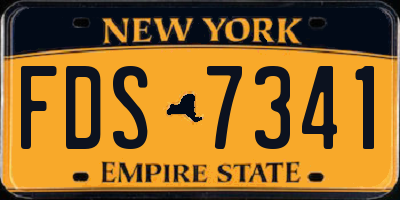 NY license plate FDS7341