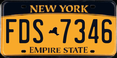NY license plate FDS7346