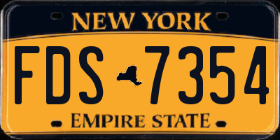NY license plate FDS7354
