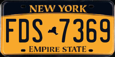 NY license plate FDS7369