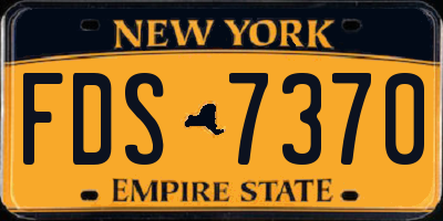 NY license plate FDS7370