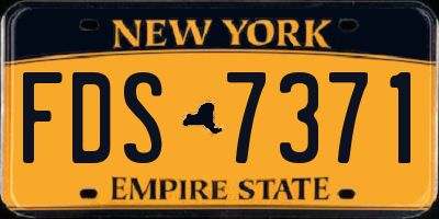 NY license plate FDS7371