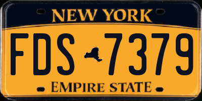 NY license plate FDS7379