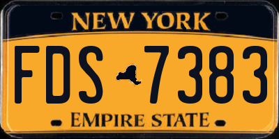 NY license plate FDS7383