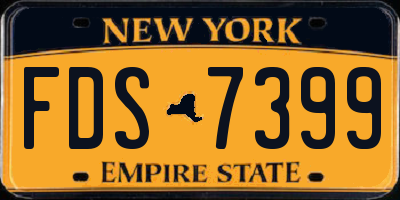 NY license plate FDS7399