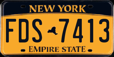 NY license plate FDS7413
