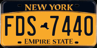 NY license plate FDS7440