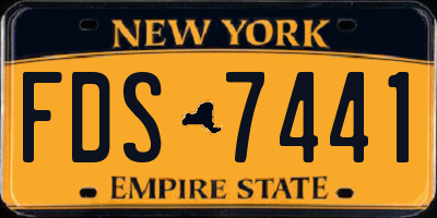 NY license plate FDS7441