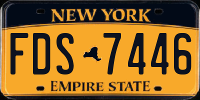 NY license plate FDS7446