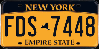 NY license plate FDS7448