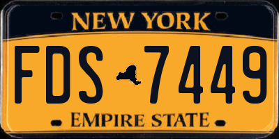 NY license plate FDS7449