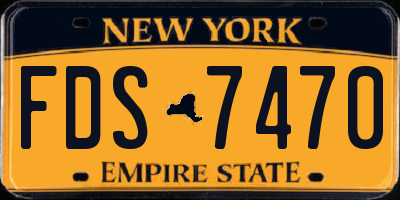 NY license plate FDS7470