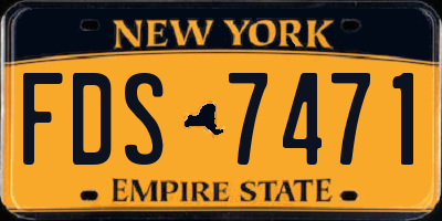 NY license plate FDS7471
