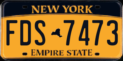 NY license plate FDS7473