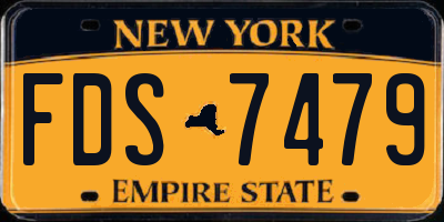 NY license plate FDS7479