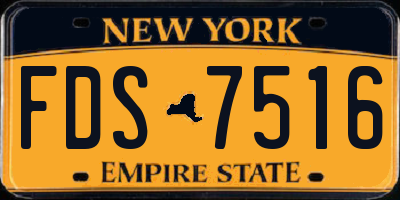 NY license plate FDS7516