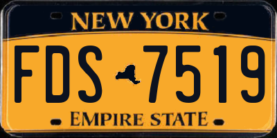 NY license plate FDS7519