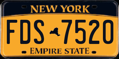 NY license plate FDS7520