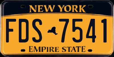 NY license plate FDS7541