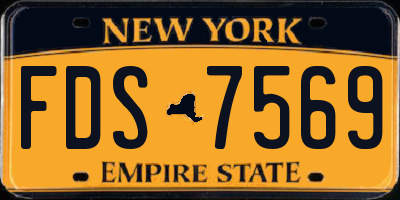 NY license plate FDS7569