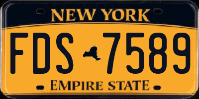 NY license plate FDS7589