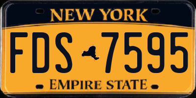 NY license plate FDS7595