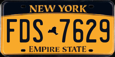 NY license plate FDS7629