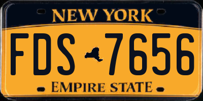 NY license plate FDS7656