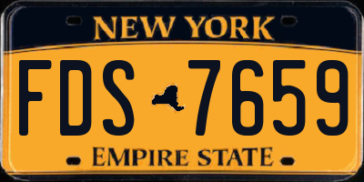 NY license plate FDS7659