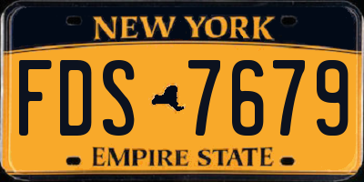 NY license plate FDS7679