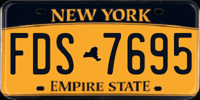 NY license plate FDS7695