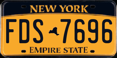 NY license plate FDS7696