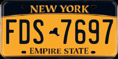 NY license plate FDS7697