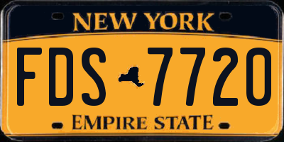 NY license plate FDS7720