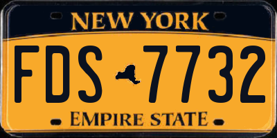 NY license plate FDS7732