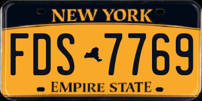 NY license plate FDS7769