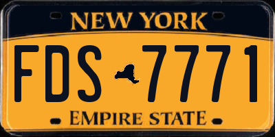 NY license plate FDS7771