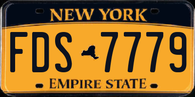 NY license plate FDS7779