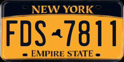 NY license plate FDS7811