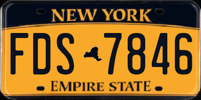 NY license plate FDS7846