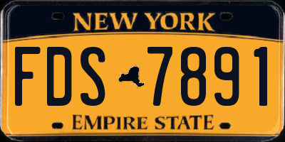 NY license plate FDS7891
