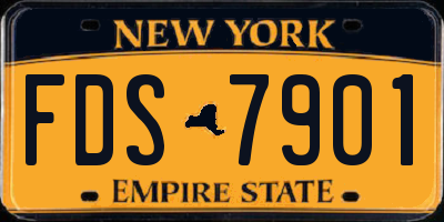 NY license plate FDS7901