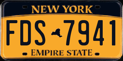 NY license plate FDS7941
