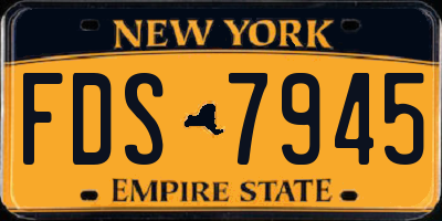 NY license plate FDS7945