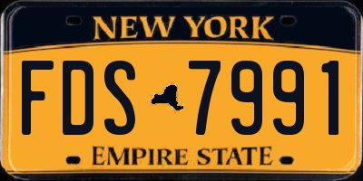 NY license plate FDS7991