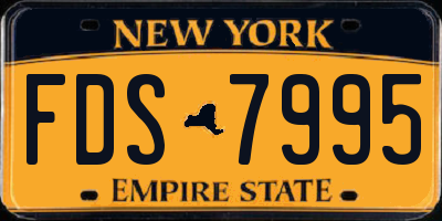 NY license plate FDS7995